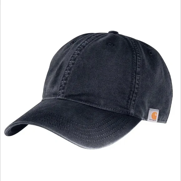 NWT Men’s Carhartt Navy Blue Cotton Canvas Baseball Cap - Picture 2 of 6
